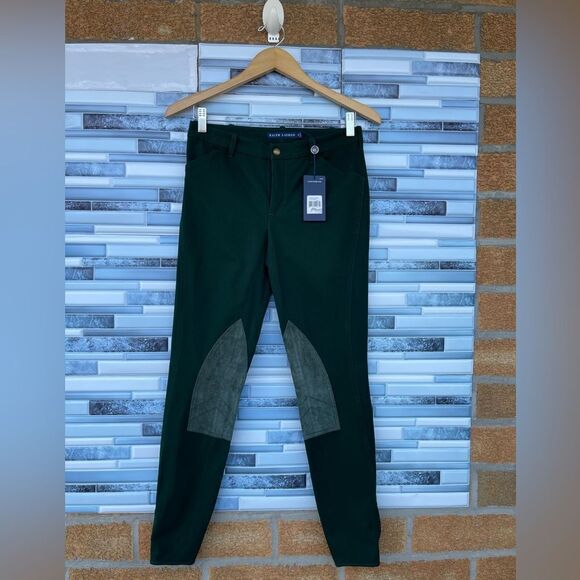 Polo Ralph Lauren Sz 4 Jodhpurs Equestrian Stretch Riding  Pants Dark Green NWT - Picture 1 of 14
